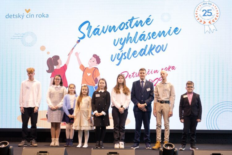 Ocenené deti z Detského činu roka 2025. Foto: Detský čin roka