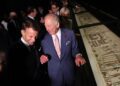 Zápůjčku tapiserie z Bayeux Britskému muzeu prosadil prezident Macron navzdory nesouhlasu odborníků. Hodá tak zlepšit vztahy s Británií. FOTO Pool / i-Images / Eyevine / Profimedia